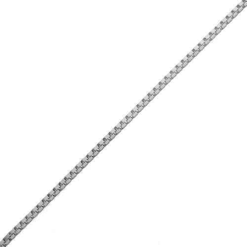 14 kt hvidgulds Venezia halskæde, 50 cm og 1,0 mm