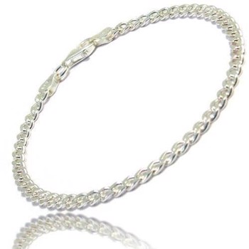 Panser Facet 925 sterling sølv halskæde, 55 cm og tråd 0,45 mm / bredde 1,2 mm