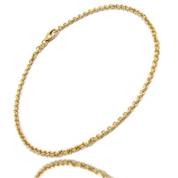 Anker rund - 18 kt guld - halskæder 2,0 mm bred (tråd 0,5 mm) og 60 cm lang