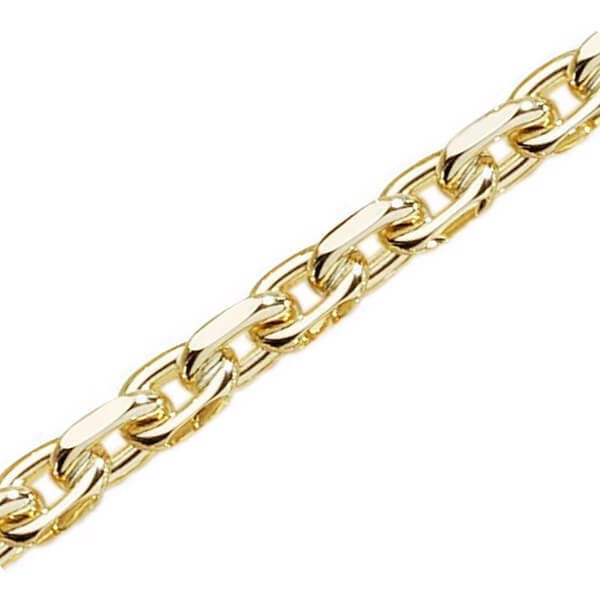 14 kt Anker Facet Guld armbånd, 1,4 mm (tråd 0,5 mm) - længde 17 cm med fjerderringslås