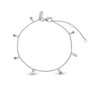 sterling sølv  armbånd & ankelkæde Rainbow med poleret overflade fra Christina Jewelry