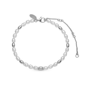 blank Sterling sølv  armbånd Magic Pearl med blank overflade fra Christina Jewelry