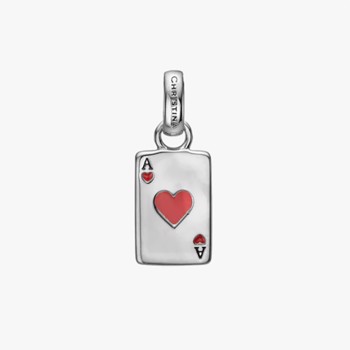sølv vedhæng Ace of Hearts fra Christina Jewelry
