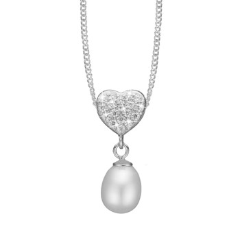 sølv vedhæng Sparkling Heart fra Christina Jewelry