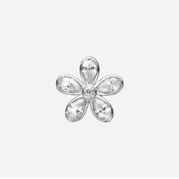Blank sølv vedhæng Magical White Flower fra Christina Jewelry