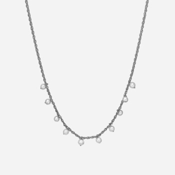 Dangling Pearls halskæde i sølv fra Christina Jewelry