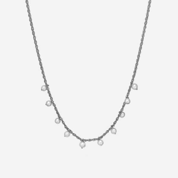 sølv halskæde Dangling Pearls fra Christina Jewelry