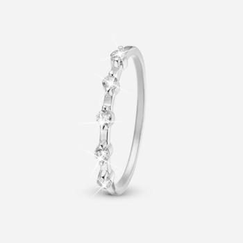 sterling sølv  ring  Simple Life Style Fingerring med glitrende zirkonia fra Christina Jewelry