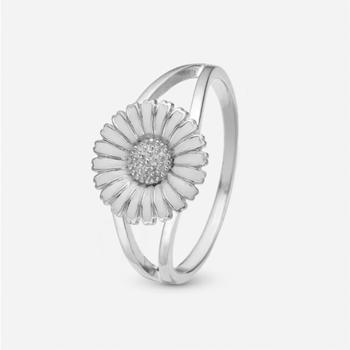 sterling sølv  ring  Marguerite Fingerring med smuk marguerite fra Christina Jewelry