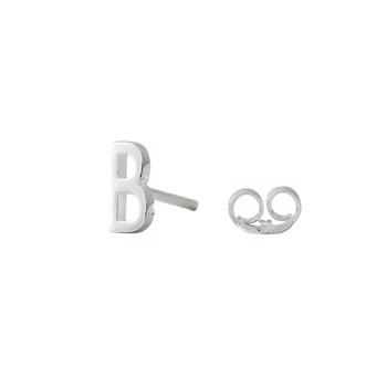 B - Smukke Arne Jacobsen bogstavs øreringe i sølv, 7 mm - og prisen er PR STK