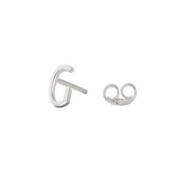 G - Smukke Arne Jacobsen bogstavs øreringe i sølv, 7 mm - og prisen er PR STK