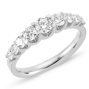 Nuran 14 kt hvidguld diamant alliance ring, fra Empire ring serien med 0,75 ct diamanter Wesselton / SI