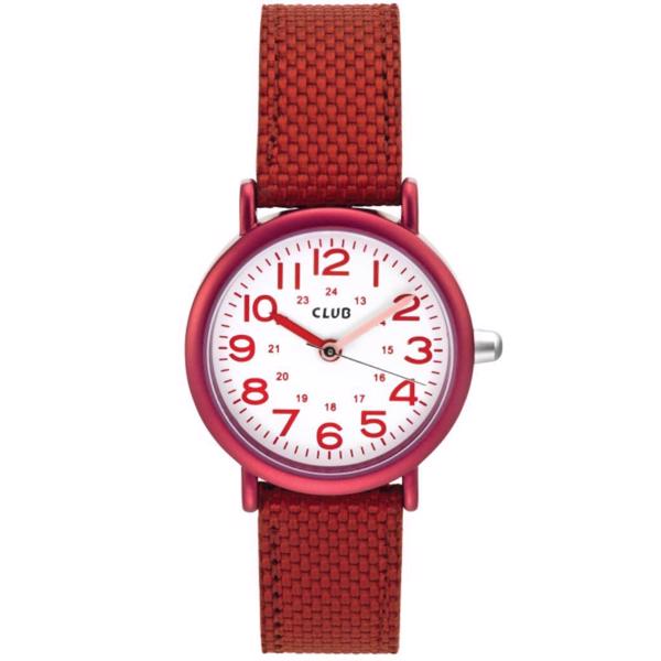 colour canvas ip rødt stål quartz pige ur fra Club, A56536R0A