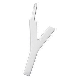 Y - 16 mm mat sølv bogstaver Design Letters by Arne Jacobsen uden eller med 45-60 cm kæde