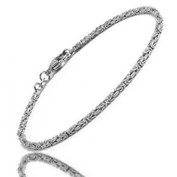 Kongekæde i massivt 925 sølv - halskæde 2,4 mm længde 70 cm