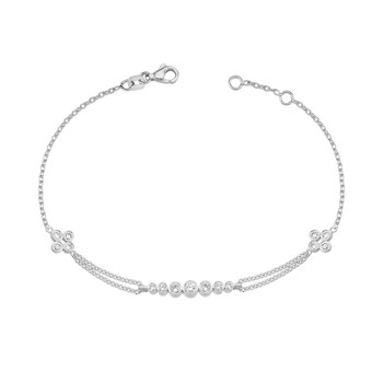 14 kt hvidguld armbånd, Olivia serien fra Nuran med ialt 0,20 ct diamanter