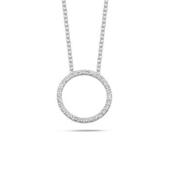 14 kt hvidguld vedhæng, Olivia serien fra Nuran med ialt 0,15 ct diamanter