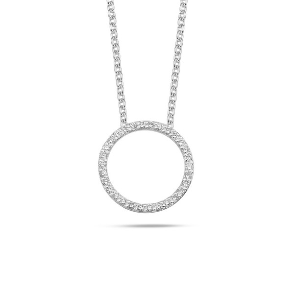 14 kt hvidguld vedhæng, Olivia serien fra Nuran med ialt 0,15 ct diamanter
