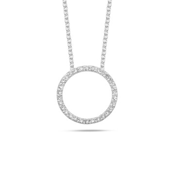 14 kt hvidguld vedhæng, Olivia serien fra Nuran med ialt 0,17 ct diamanter