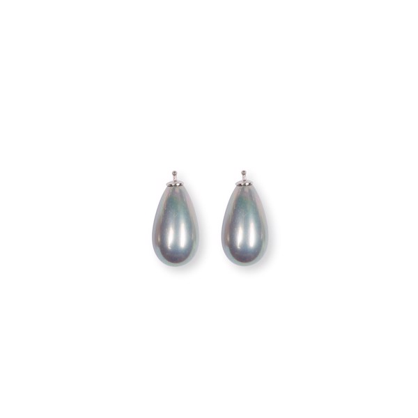 Heinzendorff\'s Mallorca perle dråbe farve93 m/rh sølv - par