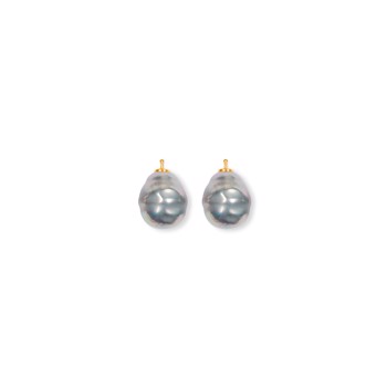 Heinzendorff's Mallorca perle barok farve93 m/fg sølv - par