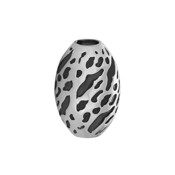 SHAPE Sølv ellipse lås med leopard mønster, fra Siersbøl Shape
