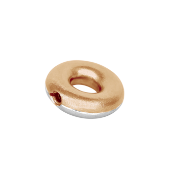 SHAPE 14kt guld/sølv rhod. "donut" lås, fra Siersbøl Shape