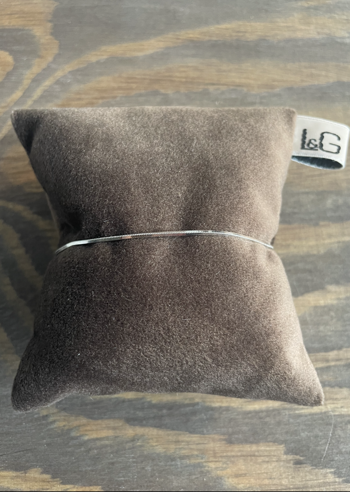 L&G's Armbånd sølv rhodineret slange facet