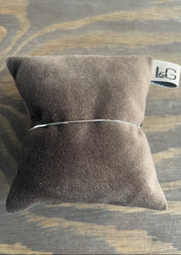 L&G\'s Armbånd sølv rhodineret slange facet