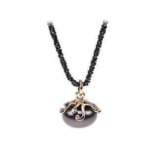 925 sterling sølv Pearls & Stones Jewellery halskæde med vedhæng rhodineret fra San Design