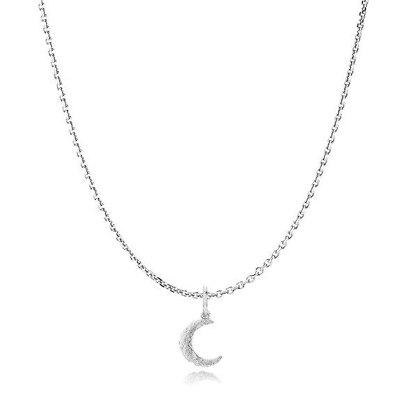 Sistie - Halskæde I sterling sølv med måne vedhæng, 40+5 cm kæde