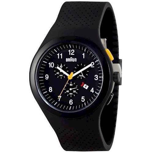 Image of Sport mat hård plast quartz med chronograph Herre ur fra Braun, BN0115BKBKBKG