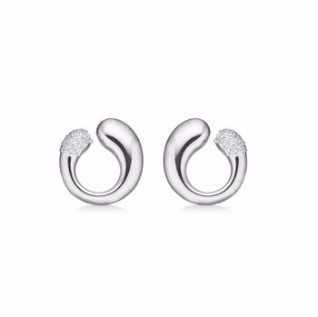 Sølv ørering med zirkonia