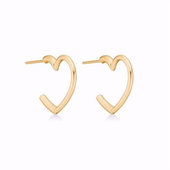 Seville TERESA forgyldte hjerte øreringe