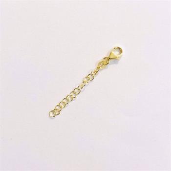 Sølv forgyldt forlængerkæde 5cm til halskæder og armbånd