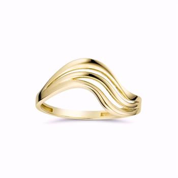 Guld & Sølv Design bølgering i 8 kt guld lødighed 8-60