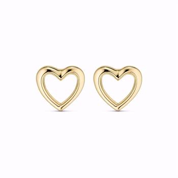 Guld & Sølv Design hjerteørestikker 8 kt guld 3 mm