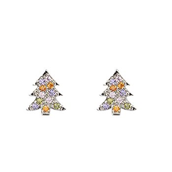 Sterling sølv øreringe Juletræ fra Lotte & Gitte