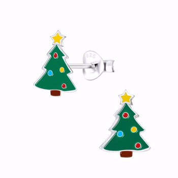 Jultræ sterling sølv øreringe fra Guld & Sølv Design Guld & Sølv design