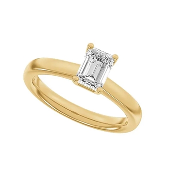 14 kt rødguld Lab grown diamantring med i alt 1,0 ct, fra Siersbøl