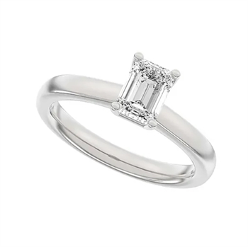 14 kt hvidguld Lab grown diamantring med i alt 1,0 ct, fra Siersbøl