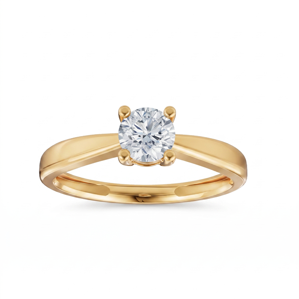 14 kt guld ring, Luxury Solitaire serien fra Siersbøl med ialt 0,70 ct Labgrown diamant