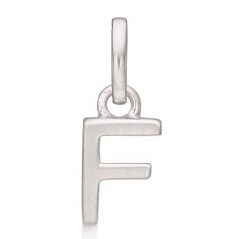 16 mm mat forgyldte sølv bogstaver Design Letters by Arne Jacobsen uden eller med 45-60 cm kæde