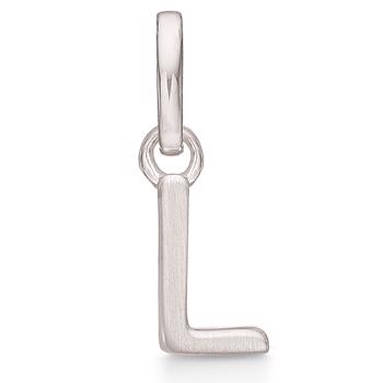 16 mm mat forgyldte sølv bogstaver Design Letters by Arne Jacobsen uden eller med 45-60 cm kæde