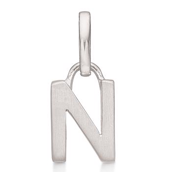 16 mm mat forgyldte sølv bogstaver Design Letters by Arne Jacobsen uden eller med 45-60 cm kæde