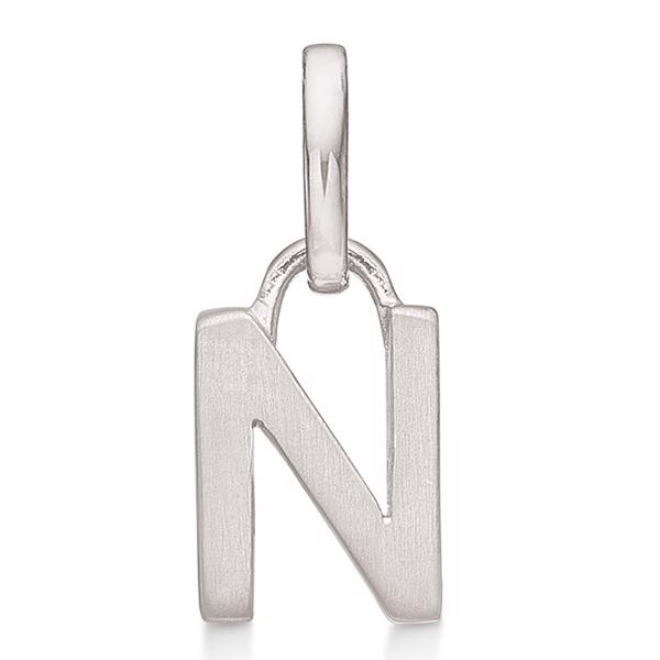 16 mm mat forgyldte sølv bogstaver Design Letters by Arne Jacobsen uden eller med 45-60 cm kæde