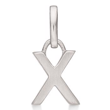 16 mm mat forgyldte sølv bogstaver Design Letters by Arne Jacobsen uden eller med 45-60 cm kæde