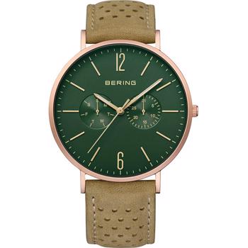 Classic Rødligt forgyldt stål quartz herre ur fra Bering, 14240-668