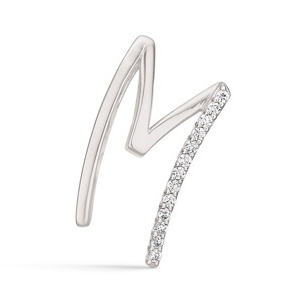 16 mm mat forgyldte sølv bogstaver Design Letters by Arne Jacobsen uden eller med 45-60 cm kæde