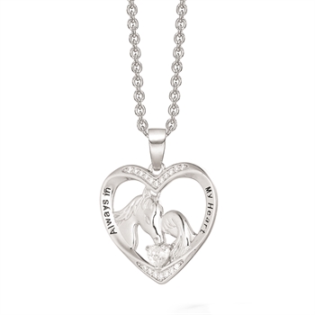  Sterling sølv vedhæng med kæde, "Always in my Heart" fra Støvring Design